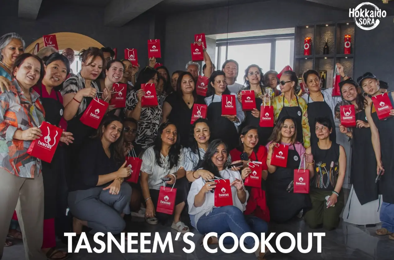 A group cookout event hosted on the rooftop.
